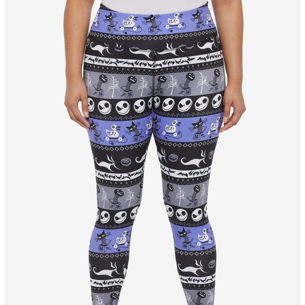 Nightmare Before Christmas plus size leggings 5 5X Torrid pants Fair Isle nwts